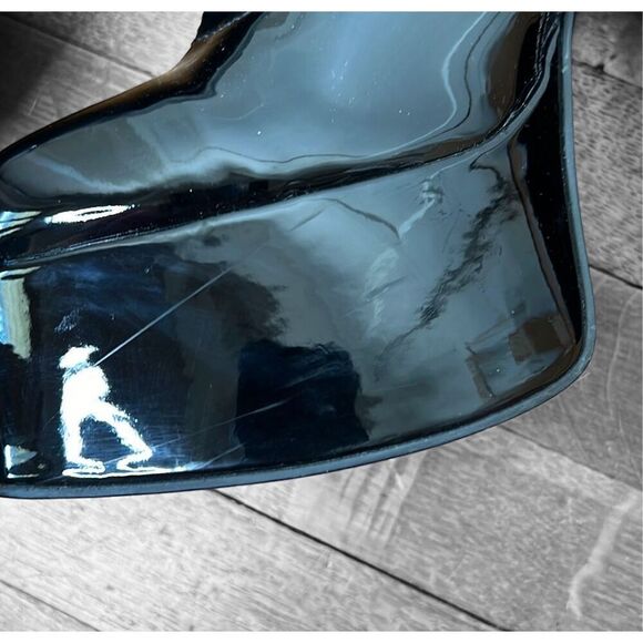 Princess Polly LIBBY PLATFORM Sock Boots BLACK Patent Size 9 New - Picture 8 of 12